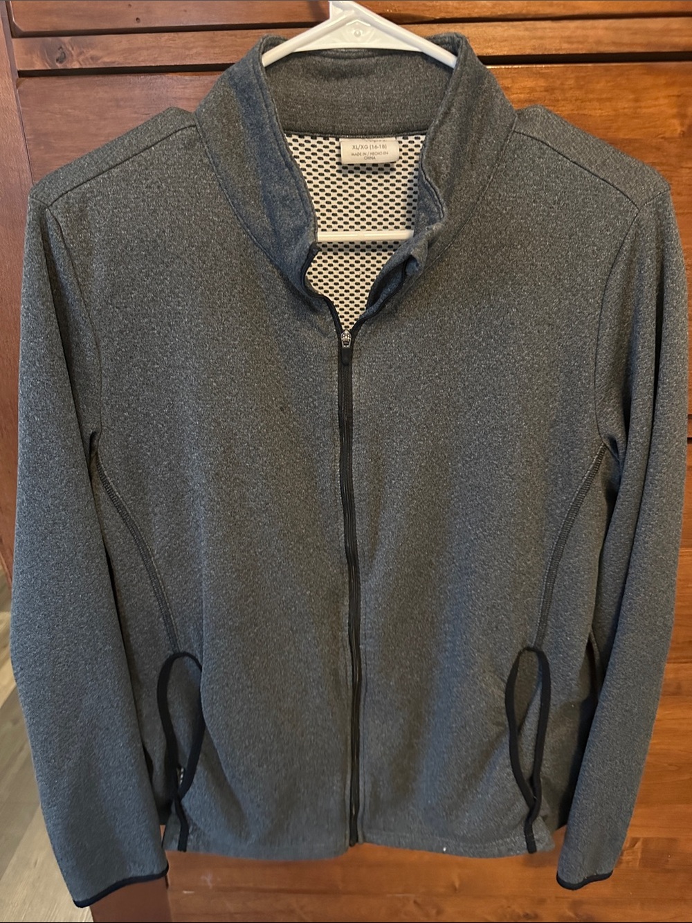 Danskin Now Heather Gray Full-Zip Active Jacket